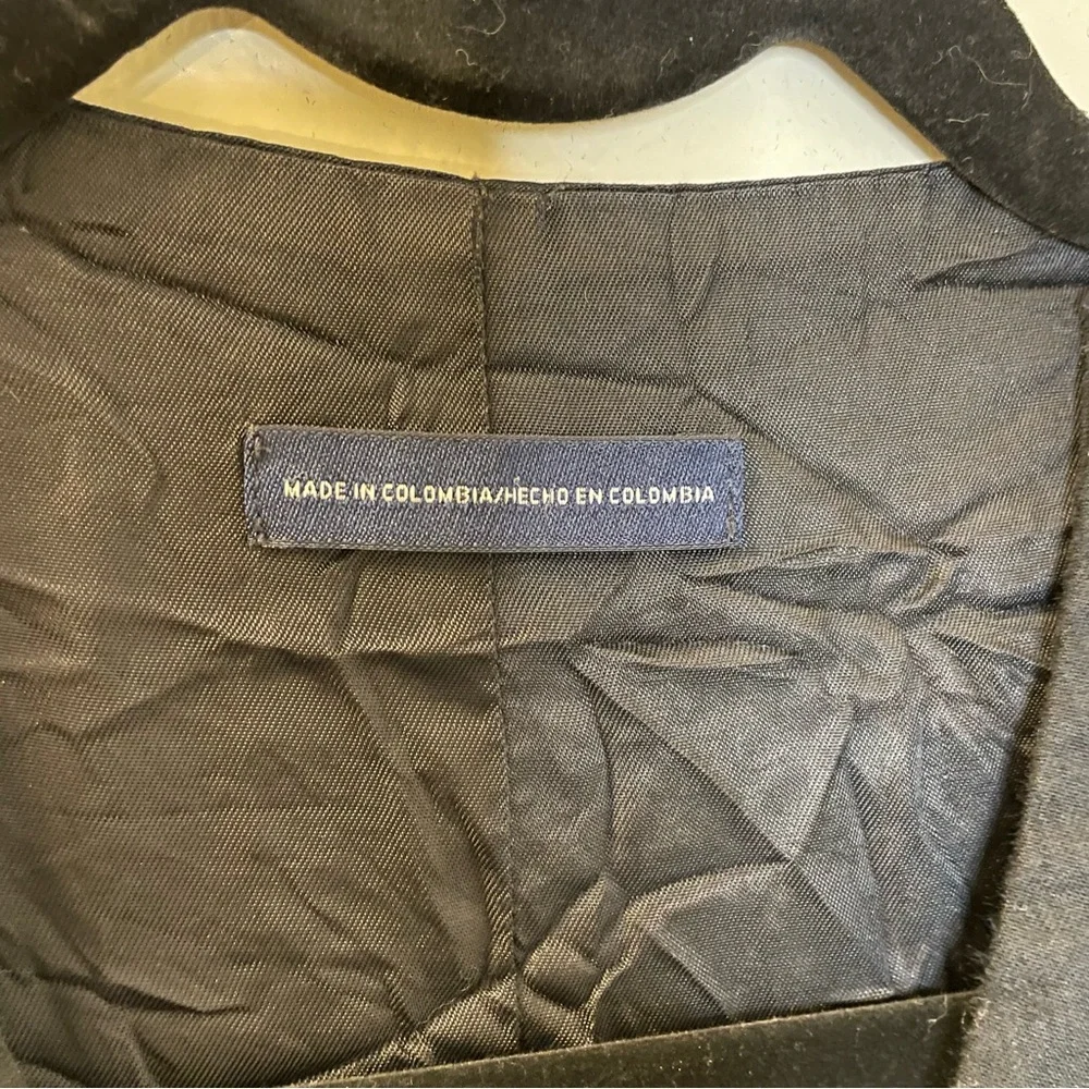 Men's Black Wool Vest | Size Medium